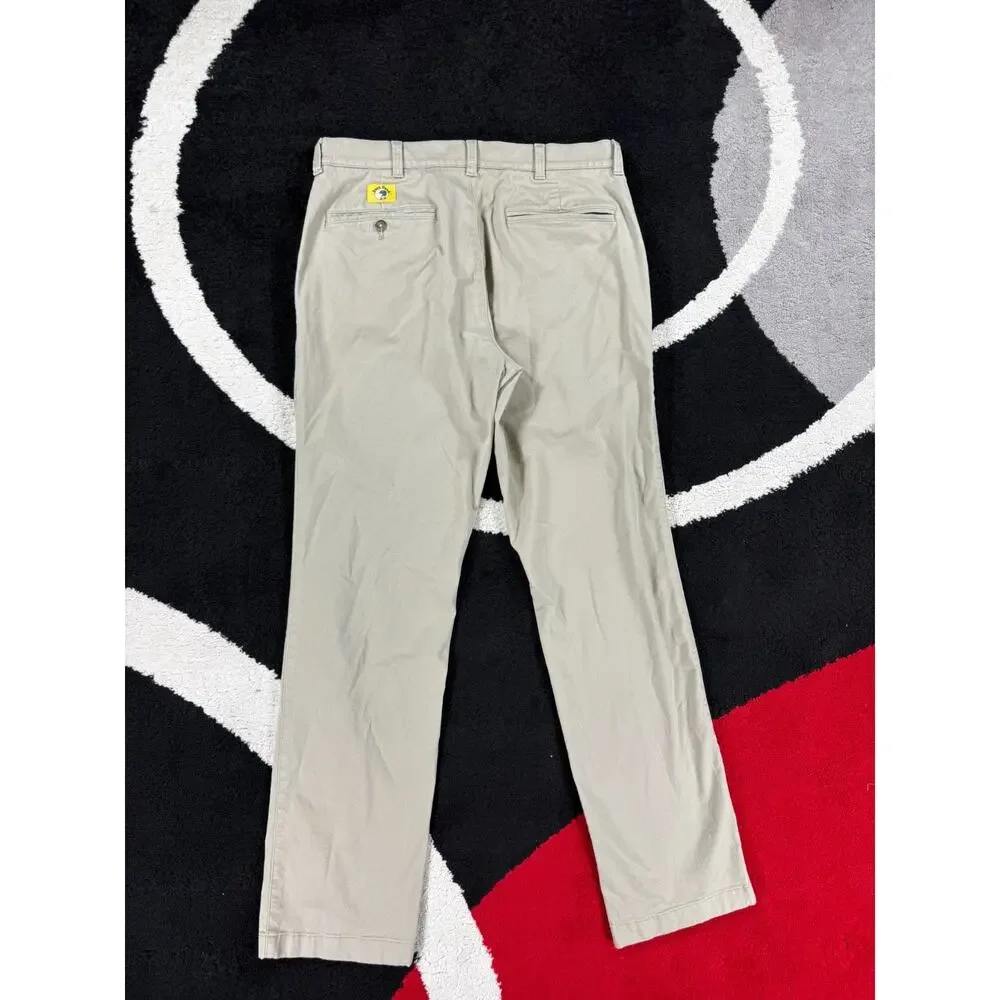 Duck Head Pants Mens 32x32 Khaki Chino Hiking Tan Cotton Causal Outdoor Stretch